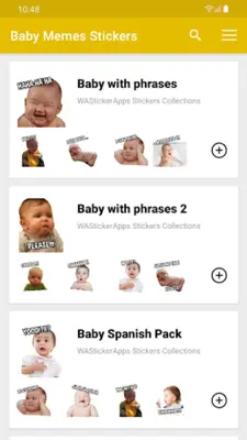 Stickers Baby Memes android App screenshot 0