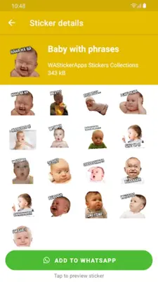 Stickers Baby Memes android App screenshot 1